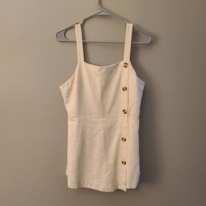 NWOT Altar'd State Cream Summer Jumpsuit Size L